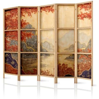 framed concept – paravent en Bois 5 Panneaux 225 x 172 cm, Style Oriental, cloison décorative intérieure framed concept – paravent en Bois 5 Panneaux 225 x 172 cm, Style Oriental, cloison décorative intérieure