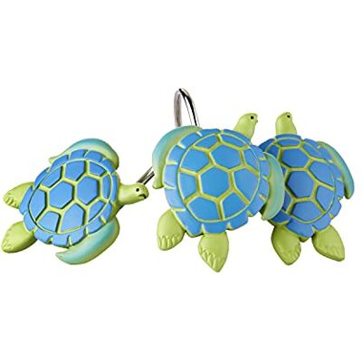 SKL Home by Saturday Knight Ltd Lot de 12 crochets pour rideau de douche Aquarelle Océan Multicolore SKL Home by Saturday Knight Ltd Lot de 12 crochets pour rideau de douche Aquarelle Océan Multicolore