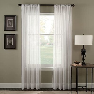 Curtainworks Trinity Rideau en voile froissé Curtainworks Trinity Rideau en voile froissé