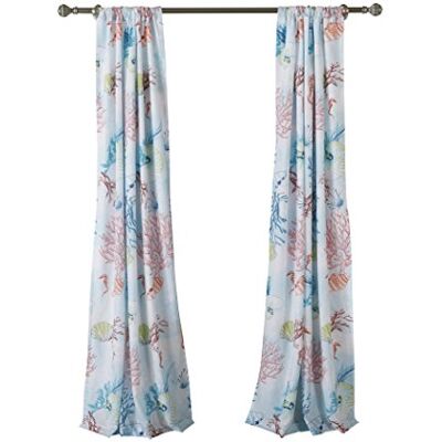 Greenland Home Fashions Barefoot Bungalow Paire de rideaux en tissu, multicolore, 213,4 cm Greenland Home Fashions Barefoot Bungalow Paire de rideaux en tissu, multicolore, 213,4 cm