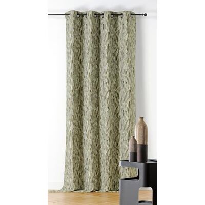 Linder Rideau Tissus Upcyclé Tissé et Teint en France Rideau Style Mineral Moucheté Finition Œillets Canon de Fusil Coloris Vert Aventurine Dimensions 140x240cm Collection Basalte Linder Rideau Tissus Upcyclé Tissé et Teint en France Rideau Style Mineral Moucheté Finition Œillets Canon de Fusil Coloris Vert Aventurine Dimensions 140x240cm Collection Basalte