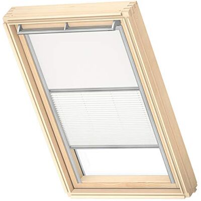 VELUX Store Duo Occultant/Tamisant, Cadre Argenté, MK04, Blanc Occultant ou tamisant, positionnement progressif VELUX Store Duo Occultant/Tamisant, Cadre Argenté, MK04, Blanc Occultant ou tamisant, positionnement progressif