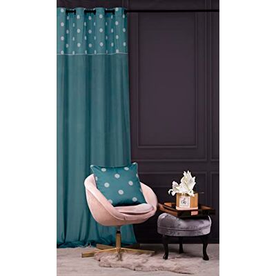 Rideau en velours turquoise - Chic Dots 140X270 - Rideau Rideau en velours turquoise - Chic Dots 140X270 - Rideau