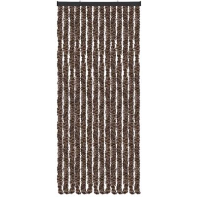 arsvita Rideau de porte en duvet (56 x 185 cm) en beige/marron chiné, moustiquaire, pour balcon, terrasse ou camping-car, caravane, pavillon arsvita Rideau de porte en duvet (56 x 185 cm) en beige/marron chiné, moustiquaire, pour balcon, terrasse ou camping-car, caravane, pavillon