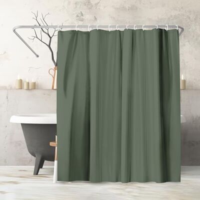 Americanflat Rideau de Douche 180x200 cm Uni Vert 100% Polyester Rideau Salle de Bain Résistant à l'Eau avec Œillets en Métal et 12 Crochets Plastiques Durables Americanflat Rideau de Douche 180x200 cm Uni Vert 100% Polyester Rideau Salle de Bain Résistant à l'Eau avec Œillets en Métal et 12 Crochets Plastiques Durables