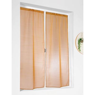Linder Voilage Paire de Vitrage Passe Tringle Jaune Moutarde 60x140cm 100% Polyester Certifié Oeko -TEX Tissé et Teint en France Collection Etamine Givrée Linder Voilage Paire de Vitrage Passe Tringle Jaune Moutarde 60x140cm 100% Polyester Certifié Oeko -TEX Tissé et Teint en France Collection Etamine Givrée