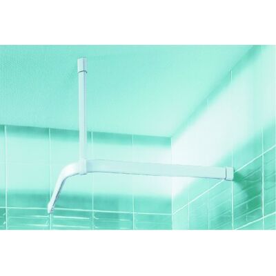 Spirella Surprise Tringle d'angle ovale pour rideau de douche Rail caché Aluminium Blanc Longueur 80 x 80 cm/Épaisseur 40 x 17 mm Spirella Surprise Tringle d'angle ovale pour rideau de douche Rail caché Aluminium Blanc Longueur 80 x 80 cm/Épaisseur 40 x 17 mm