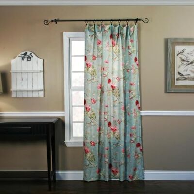 Ellis Curtain Balmoral Floral Panneau de rideau sur mesure 122 x 213 cm, sauge Ellis Curtain Balmoral Floral Panneau de rideau sur mesure 122 x 213 cm, sauge