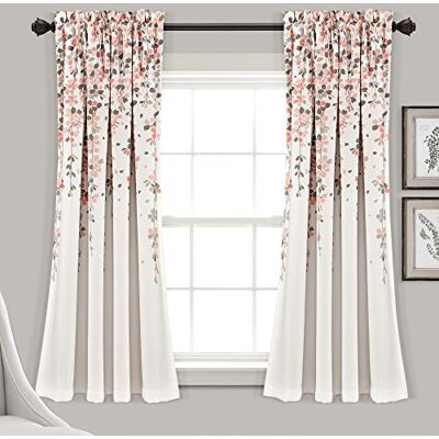 Lush Decor Lot de 2 panneaux de rideaux occultants pour salon, salle à manger, chambre à coucher (paire), 132,1 cm de large x 160 cm de long, blush et gris Lush Decor Lot de 2 panneaux de rideaux occultants pour salon, salle à manger, chambre à coucher (paire), 132,1 cm de large x 160 cm de long, blush et gris