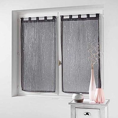 Douceur d'Intérieur 1626531 Paire de Rideaux en Polyester Gris - Rideaux Douceur d'Intérieur 1626531 Paire de Rideaux en Polyester Gris - Rideaux