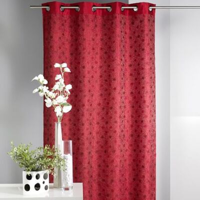 HomeMaison .com HM69851425 Rideau Ameublement Shantung Doublé Fantaisie Polyester Rouge 130 x 250 cm HomeMaison .com HM69851425 Rideau Ameublement Shantung Doublé Fantaisie Polyester Rouge 130 x 250 cm