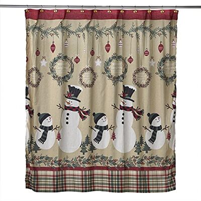 SKL Home by Saturday Knight Ltd. Rideau de douche motif bonhomme de neige rustique Multicolore SKL Home by Saturday Knight Ltd. Rideau de douche motif bonhomme de neige rustique Multicolore