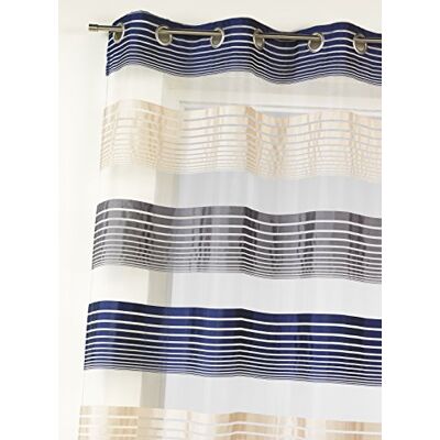 HomeMaison Home Maison HM6989303 Voilage à Fines Rayures Horizontales Organza Polyester Marine 140 x 240 cm HomeMaison Home Maison HM6989303 Voilage à Fines Rayures Horizontales Organza Polyester Marine 140 x 240 cm