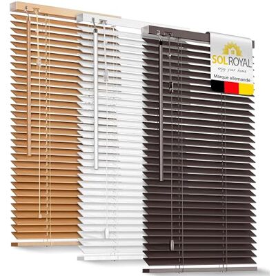 Sol Royal Store Venitien 80x130 cm JH3 – Store Venitien Bois à Lamelles Écologiques Marron foncé – Stores Vénitiens intérieurs pour Fenêtres et Portes Sol Royal Store Venitien 80x130 cm JH3 – Store Venitien Bois à Lamelles Écologiques Marron foncé – Stores Vénitiens intérieurs pour Fenêtres et Portes