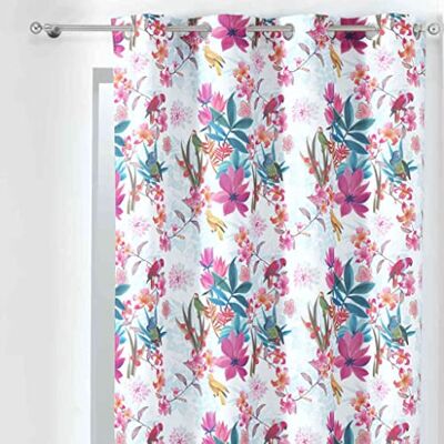 Rideau Exotic Paradise Blanc de Douceur d'Intérieur - 140x260 cm Rideau Exotic Paradise Blanc de Douceur d'Intérieur - 140x260 cm