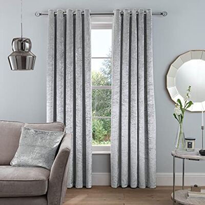 Sleepdown Rideaux en polyester, argenté, 2 x 116,8 x 137,2 cm Sleepdown Rideaux en polyester, argenté, 2 x 116,8 x 137,2 cm