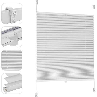 Sekey Store Plissé sans Perçage Blanc 70x200cm Facile À Installer Store Enrouleur Opaques pour Fenêtre Chambre Sekey Store Plissé sans Perçage Blanc 70x200cm Facile À Installer Store Enrouleur Opaques pour Fenêtre Chambre