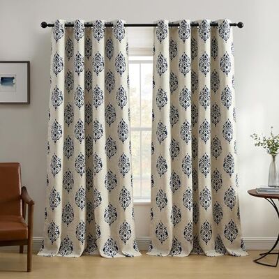 Rideau de fenêtre en lin avec œillets occultant Elrene Home Fashions Rideau de fenêtre en lin avec œillets occultant Elrene Home Fashions