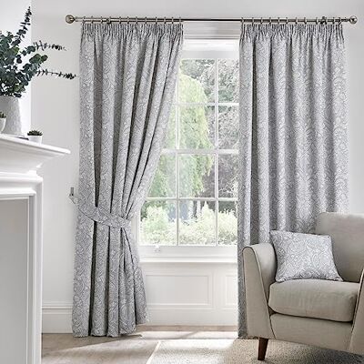 Dreams & Drapes - Aveline - Pencil Pleat Curtains - Gris Dreams & Drapes - Aveline - Pencil Pleat Curtains - Gris