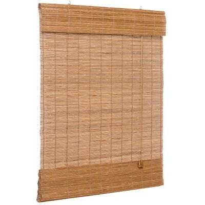 Ventanara ® Store enrouleur pliant en bambou avec fixation, marron, 60 x 160 cm Ventanara ® Store enrouleur pliant en bambou avec fixation, marron, 60 x 160 cm