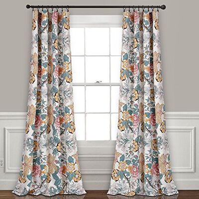 Lush Decor Paire de rideaux Bleu/jaune 213 x 132 cm Lush Decor Paire de rideaux Bleu/jaune 213 x 132 cm