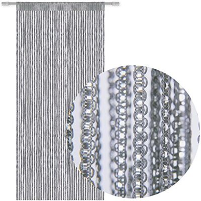 Bestlivings Rideau de porte fileté Aspect métallique Avec passage de tringle Tendance Beau Disponible dans de nombreux modèles (90 x 200 cm/gris gris foncé) Bestlivings Rideau de porte fileté Aspect métallique Avec passage de tringle Tendance Beau Disponible dans de nombreux modèles (90 x 200 cm/gris gris foncé)