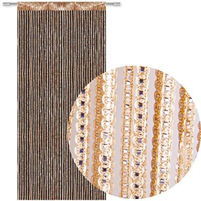 Bestlivings Rideau de porte fileté Aspect métallique Avec passe-tringle Tendance Beau Disponible dans de nombreux modèles 90 x 250 cm Or jaune Bestlivings Rideau de porte fileté Aspect métallique Avec passe-tringle Tendance Beau Disponible dans de nombreux modèles 90 x 250 cm Or jaune