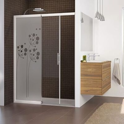 Autocollant Floral pour douche - 120x45cm - Sticker mural AMBIANCE Autocollant Floral pour douche - 120x45cm - Sticker mural AMBIANCE