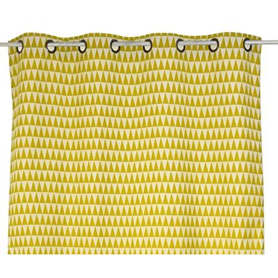 Linder Rideau Motifs Géométriques à Oeillets Polyester Vert 135 x 260 cm Linder Rideau Motifs Géométriques à Oeillets Polyester Vert 135 x 260 cm