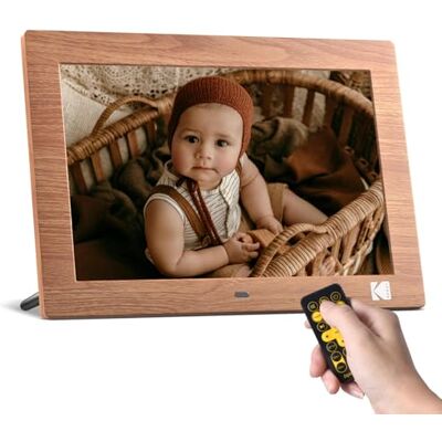 Kodak Cadre Photo Numérique 10 Pouces, Cadre Numérique Photo sans WiFi avec Télécommande, Cadre Numérique Électronique avec Écran HD IPS, Images/Vidéos/Lecteur de Musique, Mise en on/Off Automatique Kodak Cadre Photo Numérique 10 Pouces, Cadre Numérique Photo sans WiFi avec Télécommande, Cadre Numérique Électronique avec Écran HD IPS, Images/Vidéos/Lecteur de Musique, Mise en on/Off Automatique