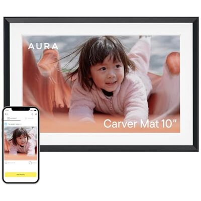 AURA , cadre photo numérique Carver Mat, Wi-Fi, 10,1 pouces Le meilleur cadre numérique à offrir Envoyez vos photos depuis votre téléphone Installation rapide et facile grâce à l’application AURA , cadre photo numérique Carver Mat, Wi-Fi, 10,1 pouces Le meilleur cadre numérique à offrir Envoyez vos photos depuis votre téléphone Installation rapide et facile grâce à l’application