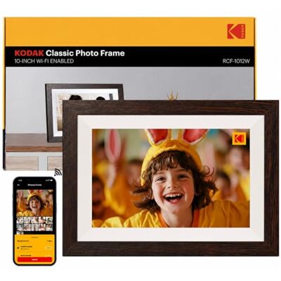 Kodak Cadre photo numérique avec WiFi 10,1" 1280 x 800 IPS HD écran tactile, 32 Go de stockage, rotation automatique, montage mural, facile à partager des photos ou des vidéos, Noël ou anniversaire Kodak Cadre photo numérique avec WiFi 10,1" 1280 x 800 IPS HD écran tactile, 32 Go de stockage, rotation automatique, montage mural, facile à partager des photos ou des vidéos, Noël ou anniversaire