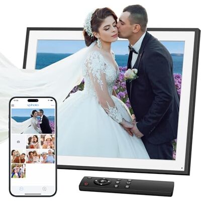 Dragon Cadre photo numérique Grand cadre photo numérique WiFi de 48 cm avec mémoire 64 Go, écran FHD, configuration facile pour partager des photos ou des vidéos à distance avec l'application Dragon Cadre photo numérique Grand cadre photo numérique WiFi de 48 cm avec mémoire 64 Go, écran FHD, configuration facile pour partager des photos ou des vidéos à distance avec l'application