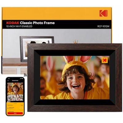 Kodak Cadre photo numérique WiFi de 10,1 pouces avec stockage de 32 Go, cadre photo numérique intelligent 1280 x 800 IPS affichage tactile, rotation automatique, partage Kodak Cadre photo numérique WiFi de 10,1 pouces avec stockage de 32 Go, cadre photo numérique intelligent 1280 x 800 IPS affichage tactile, rotation automatique, partage