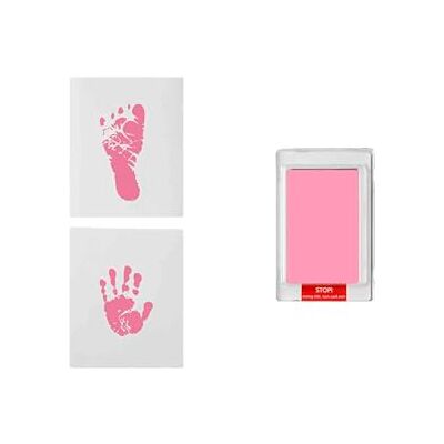 Dooky Coussinets roses Inkless pour empreintes de main et de pied de bébé, kit d'empreintes sans contact sans encre directe, tampons d'empreintes propres en rose pour créer des empreintes de bébé détaillées Dooky Coussinets roses Inkless pour empreintes de main et de pied de bébé, kit d'empreintes sans contact sans encre directe, tampons d'empreintes propres en rose pour créer des empreintes de bébé détaillées