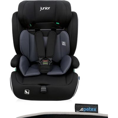 Petex Siège auto ISOFIX Supreme Plus i-Size, conforme à la norme ECE R129, pour les enfants d'environ 76-150 cm, hauteur réglable, noir, 1 pièce Petex Siège auto ISOFIX Supreme Plus i-Size, conforme à la norme ECE R129, pour les enfants d'environ 76-150 cm, hauteur réglable, noir, 1 pièce