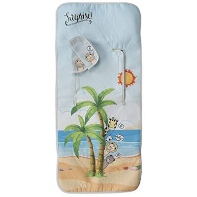 Babyline Matelas bébé chaise + couvre-harnais cadeau, hyper-doux, hypoallergénique, tissu 3D respirant. (Beach) Babyline Matelas bébé chaise + couvre-harnais cadeau, hyper-doux, hypoallergénique, tissu 3D respirant. (Beach)