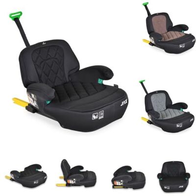 Cangaroo Kangourou, siège rehausseur Jax i-Size 125-150 cm Group 3 Isofix Top Tether, couleurs : noir Cangaroo Kangourou, siège rehausseur Jax i-Size 125-150 cm Group 3 Isofix Top Tether, couleurs : noir