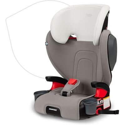 Britax Highpoint Asiento elevador de posicionamiento de cinturón sin espalda- De 2 Usos y 3 Capas de Protección lateral- Capacidad máxima de 45Kh, Safewash Gris Britax Highpoint Asiento elevador de posicionamiento de cinturón sin espalda- De 2 Usos y 3 Capas de Protección lateral- Capacidad máxima de 45Kh, Safewash Gris