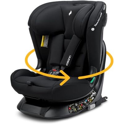 Osann Taos360 Midi Siège auto pour bébé pivotant à 360° de 76 à 150 cm, Reboarder avec Isofix et Top-Tether à la base, siège auto pour bébé, noir Osann Taos360 Midi Siège auto pour bébé pivotant à 360° de 76 à 150 cm, Reboarder avec Isofix et Top-Tether à la base, siège auto pour bébé, noir