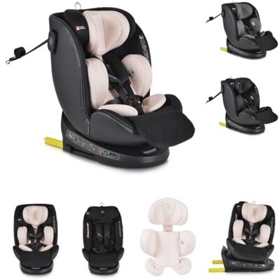 Cangaroo , siège enfant i-Size Castor (40-150cm) groupe 0/1/2/3 Isofix, coloris:beige/rose Cangaroo , siège enfant i-Size Castor (40-150cm) groupe 0/1/2/3 Isofix, coloris:beige/rose
