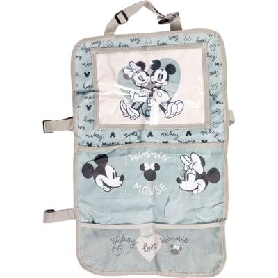 Organisateur de Siège Auto Minnie Mouse de Disney - Polyester, Poches, Support pour Tablette - Protection de Siège Organisateur de Siège Auto Minnie Mouse de Disney - Polyester, Poches, Support pour Tablette - Protection de Siège