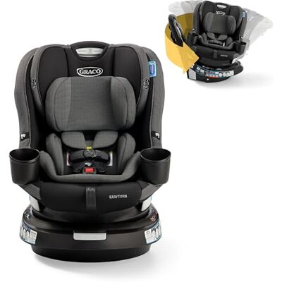 Graco EasyTurn Siège auto convertible 2 en 1 à 360 degrés rotatif à 360 degrés pour bébé vers tout-petit, 2 modes orientés vers l'avant et l'arrière, design fin, cyran Graco EasyTurn Siège auto convertible 2 en 1 à 360 degrés rotatif à 360 degrés pour bébé vers tout-petit, 2 modes orientés vers l'avant et l'arrière, design fin, cyran