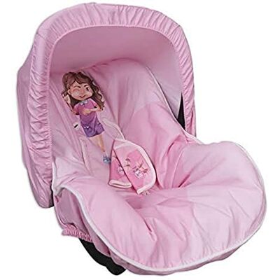 Babyline Beauty Girl Tapis de sol groupe 0 avec capot et couvre-harnais cadeau universel Babyline Beauty Girl Tapis de sol groupe 0 avec capot et couvre-harnais cadeau universel