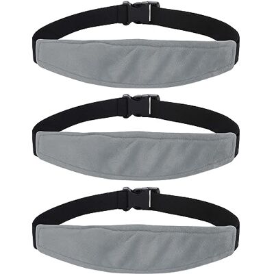 REFLYAWAY Lot de 3 supports de tête de siège auto pour bébé – Bandeau d'appui-tête, sangle de sommeil, localisateur de sommeil pour nourrissons et tout-petits – Motif mignon pour enfants (gris doux) REFLYAWAY Lot de 3 supports de tête de siège auto pour bébé – Bandeau d'appui-tête, sangle de sommeil, localisateur de sommeil pour nourrissons et tout-petits – Motif mignon pour enfants (gris doux)