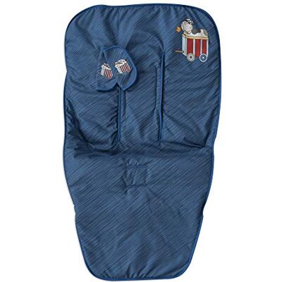 Babyline Housse Sila bébé universelle + couvre harnais, hypothermique, respirant, hypoallergénique et hyperdoux, tissu arrière 3D, rabat caoutchouté supérieur (Train) Babyline Housse Sila bébé universelle + couvre harnais, hypothermique, respirant, hypoallergénique et hyperdoux, tissu arrière 3D, rabat caoutchouté supérieur (Train)