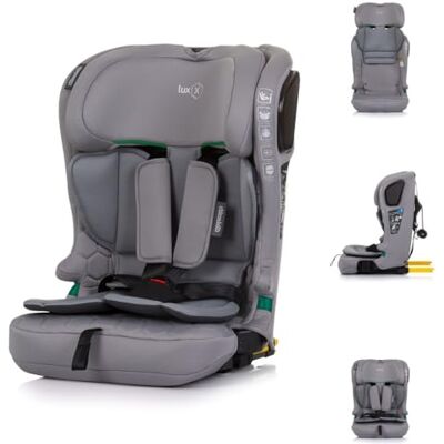 Chipolino Siège enfant i-Size LUX X (76-150 cm), groupe 1/2/3, Isofix, Top Tether, couleur : gris Chipolino Siège enfant i-Size LUX X (76-150 cm), groupe 1/2/3, Isofix, Top Tether, couleur : gris