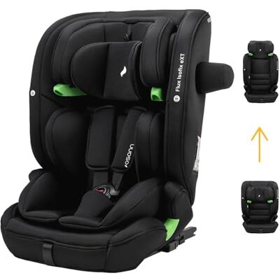 Osann Siège auto enfant Flux Isofix eXT i-Size Top-Tether avec capteurs intégrés 76-150 cm 15 mois à 12 ans Groupe 2/3 Noir, Hauteurs 14 positions, Face à la route Osann Siège auto enfant Flux Isofix eXT i-Size Top-Tether avec capteurs intégrés 76-150 cm 15 mois à 12 ans Groupe 2/3 Noir, Hauteurs 14 positions, Face à la route