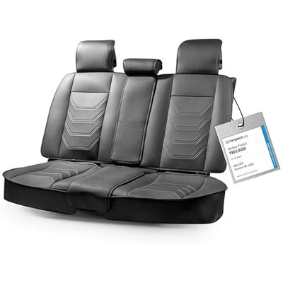 Walser siège arrière de voiture, housse universelle de siège arrière de voiture et coussin de protection en noir-gris Kimi, housse de siège arrière au look racing Walser siège arrière de voiture, housse universelle de siège arrière de voiture et coussin de protection en noir-gris Kimi, housse de siège arrière au look racing
