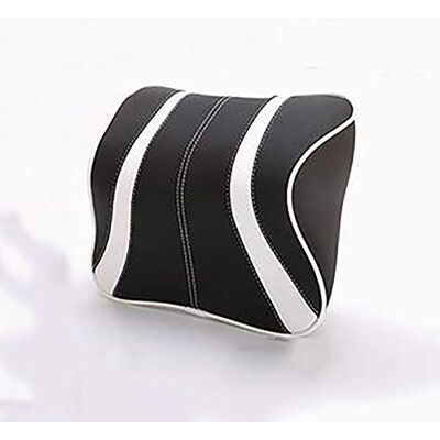 YMZ Coussin de tête de siège de voiture en mousse à mémoire de forme pour intérieur de voiture (noir et blanc) YMZ Coussin de tête de siège de voiture en mousse à mémoire de forme pour intérieur de voiture (noir et blanc)